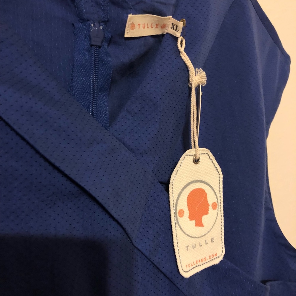 Tulle cobalt blue sleeveless dress